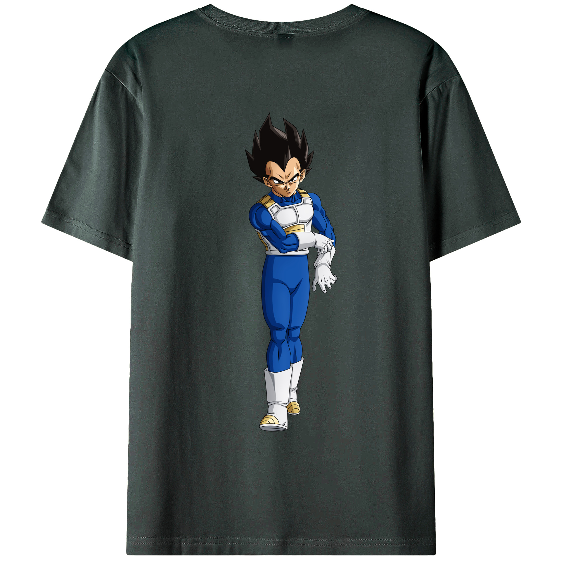 （画像用） ドラゴンボール ベジータ四世（Bejīta Yonsei）DRAGON BALL Vegeta IV 綿100％ メンズ半袖Tシャツ（バックプリント） 通気性